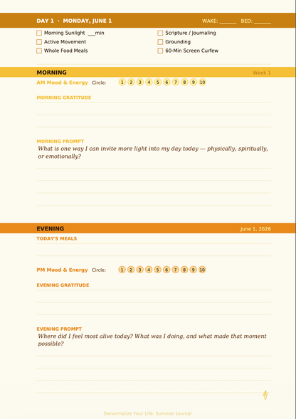 Summer Journal June - August 2026
